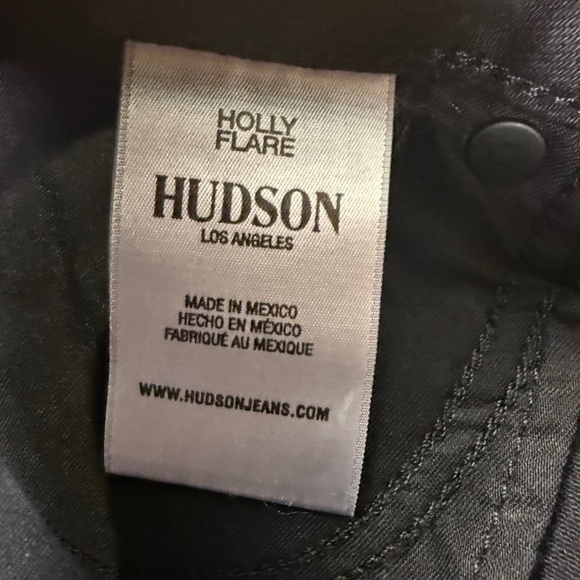 Hudson Holly High-Rise Flare Jeans, Black, Size 30, New with Tags, Italian Denim - Picture 11 of 12